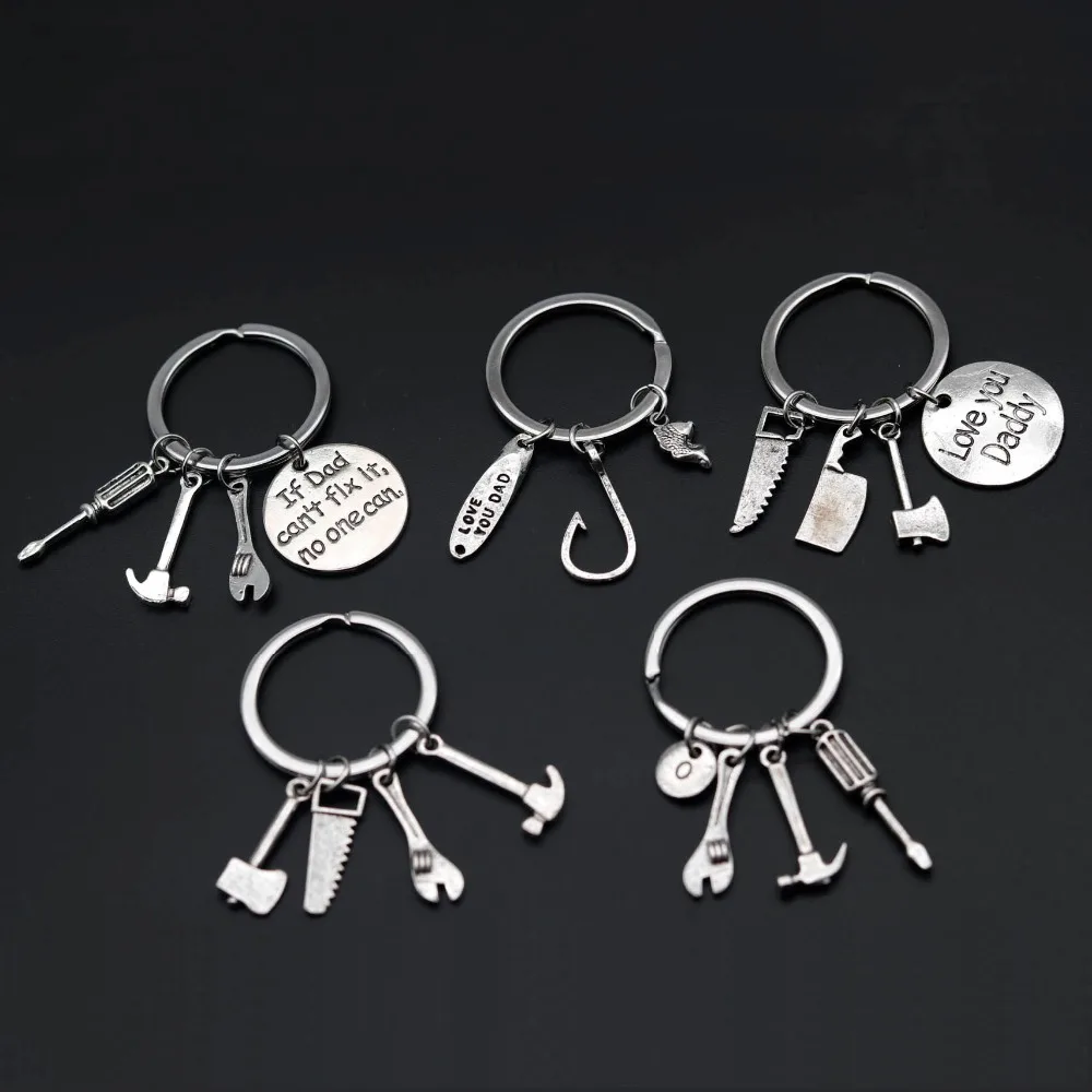 

1pc Key Ring If Dad Can't Fix It No One Can Hand Tools Keychain Daddy Key Rings Gift for Dad Fathers Day, Father Key Chain Men