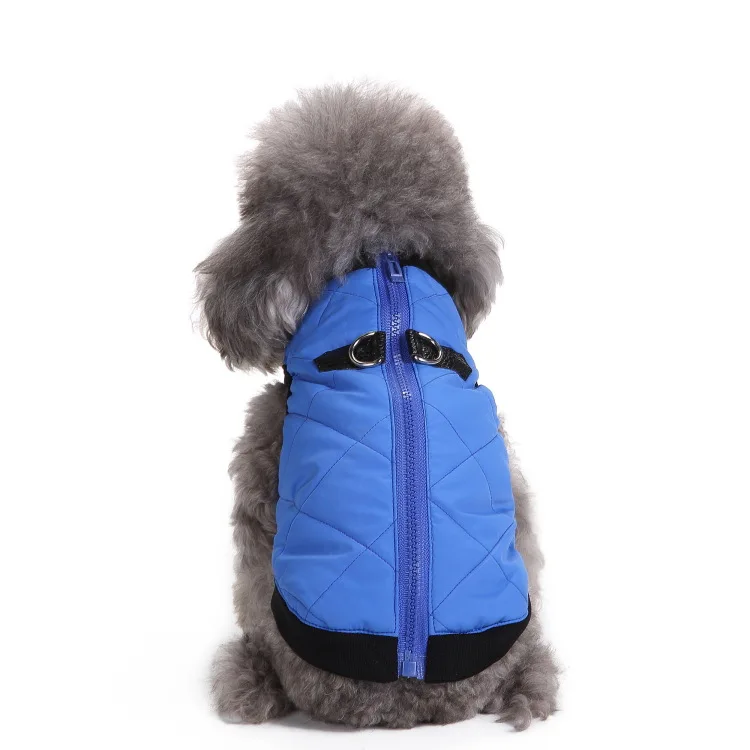 

BIBSS Solid color clothes for dog Zipper Warm Dog Coat Autumn Winter Dog Jacket Vest Cozy Breathable Summer Pet Clothes For Do