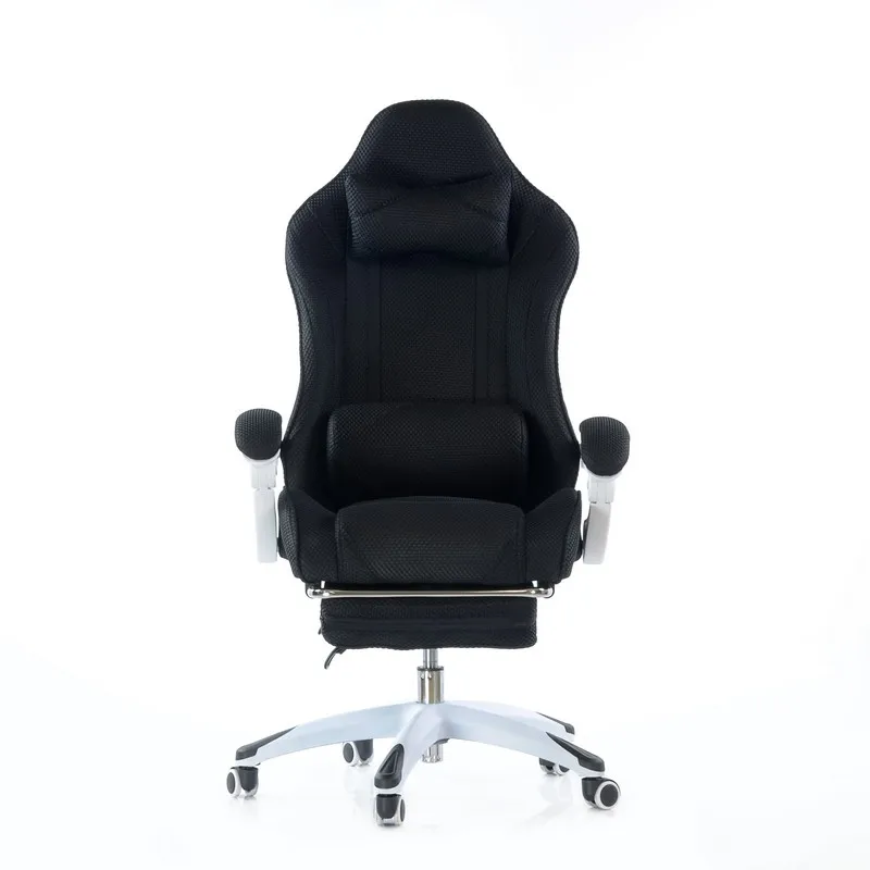  95273 Barneo K-140 Black Gaming chair computer chair mesh fabric high back plastic armrests free sh