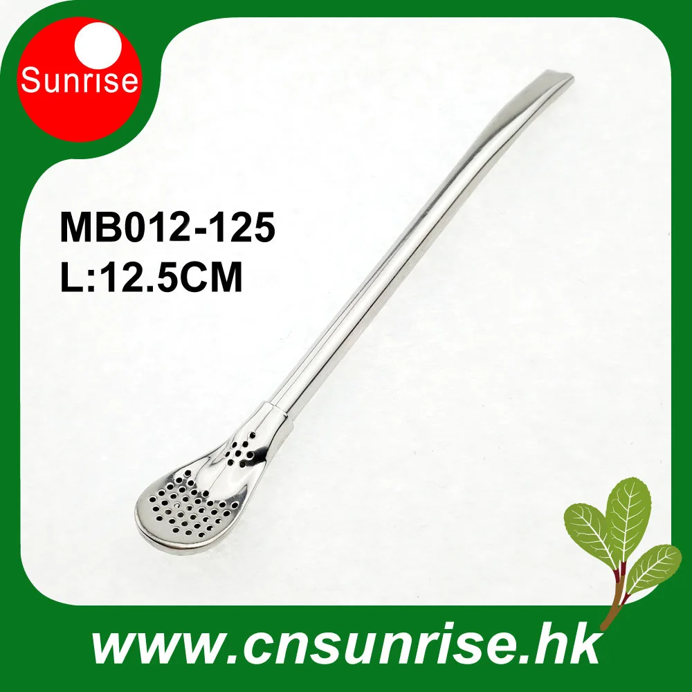 50PCS/Lot Short Curved 12.5CM Stainless Steel Yerba Mate Drinking Straw Siutable For Children