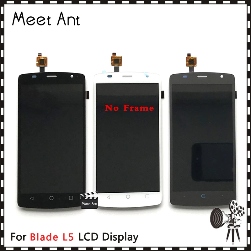 High Quality 5.0'' For ZTE Blade L5 and Plus LCD Display Screen With Touch Digitizer Assembly|Экраны для мобильных