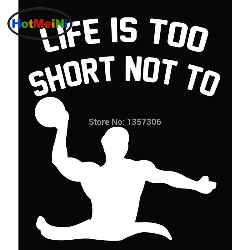 

HotMeiNi 5.7" Hot Sale Water Polo Guy Throwing Ball Score Car Window Car Sticker Vinyl Decal 9 Colors Black/Sliver