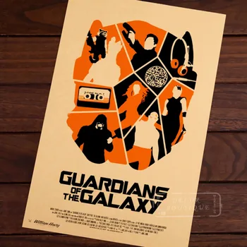 

Guardians of The Galaxy Room Frame Vintage Kraft Decorative Poster DIY Wall Canvas Painting Sticker Delicate Home Bar Decor Gift