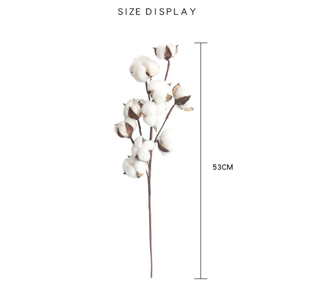 Стиль искусственный хлопок цветок белый цвет один филиал Моделирование цветок DIY Свадебные украшения для дома вечерние офисные 10 шт