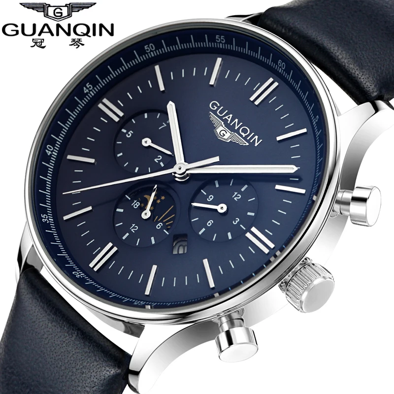 Watches Men Luxury Top Brand GUANQIN New Fashion Men's Big Dial Designer Quartz Watch Male Wristwatch relogio masculino relojes Watches Men Luxury Top Brand GUANQIN New Fashion Men's Big Dial Designer Quartz Watch Male Wristwatch relogio masculino relojes