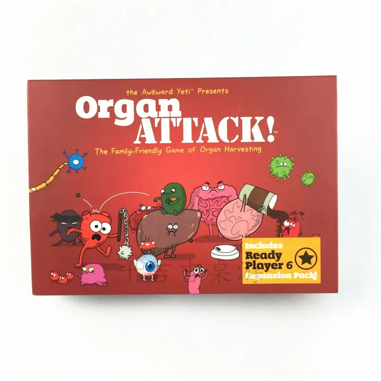 adult board game card ORGAN ATTACK Organ Attack Desktop Card Game English Card