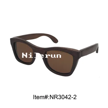 

unisex men women brown bamboo sunglasses