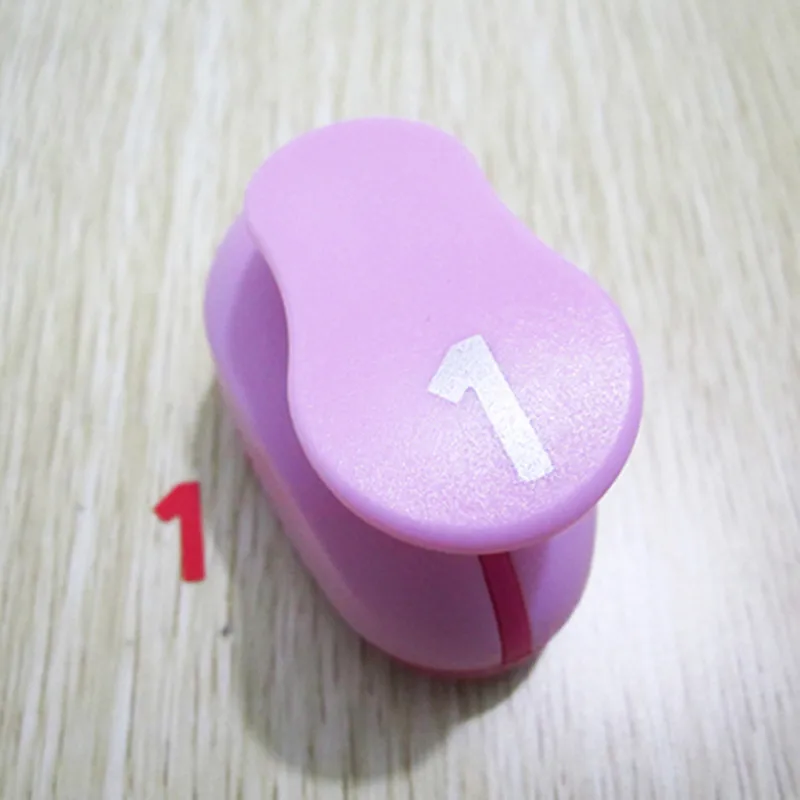 free ship Arabic numbers 1 shaped furador paper hole punch eva