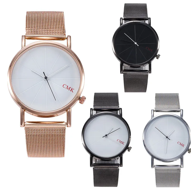

Relogio feminino Business Quartz Wrist Watches Men Women Watch Fashion Rose Gold Steel & Leather Male clock erkek kol saati 2018