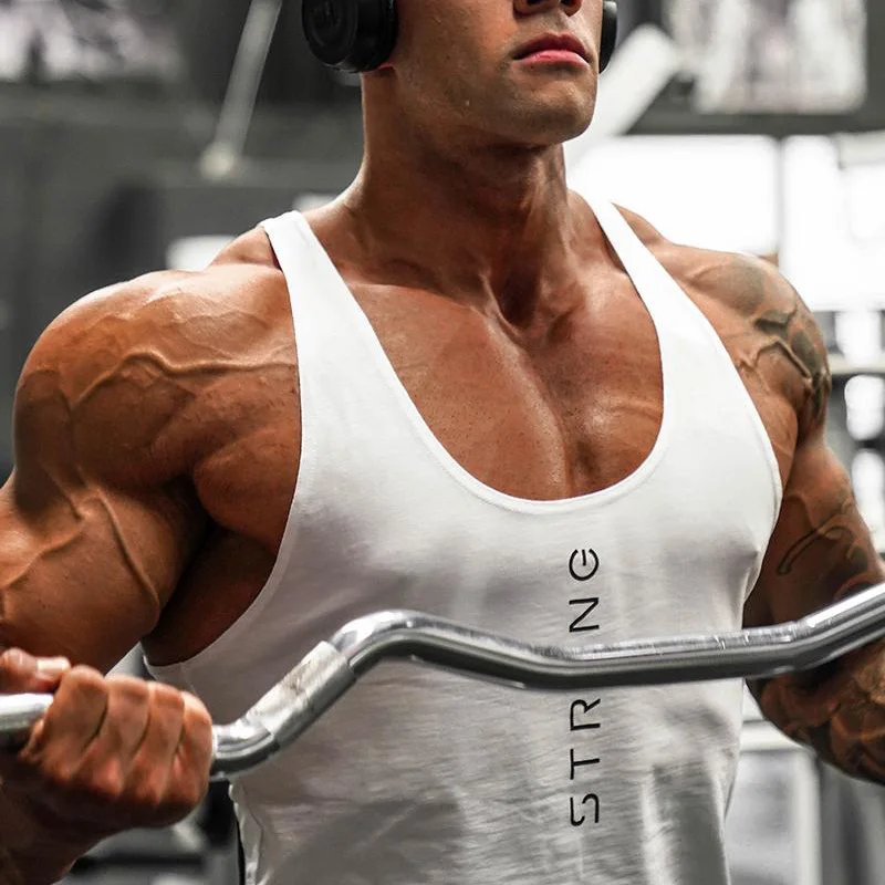 

2019 cotton fitness top sleeveless tank man Large size bodybuilding tops mens clothes Casual fashion gyms men debardeur homme
