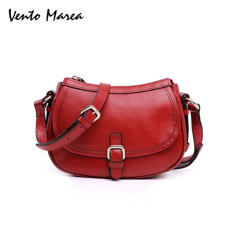 

Crossbody Bag Retro 2016 Summer Style New Brand Women's Genuine Bag Female Vintage Designer Messenger Bag Black Leather
