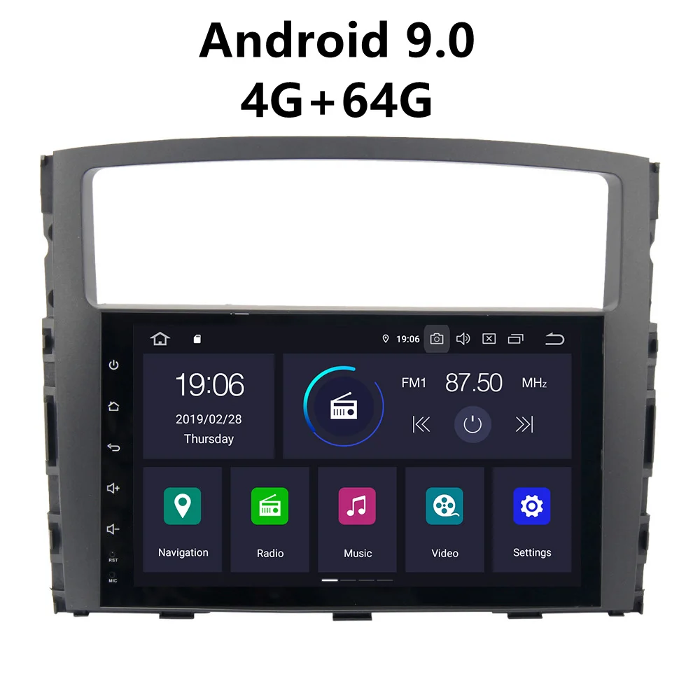 

JSTMAX Android 9.0 Car player for Mitsubishi Pajero V97 V93 2006-2016 Radio multimedia GPS 4G RAM+64G ROM PX6 CPU