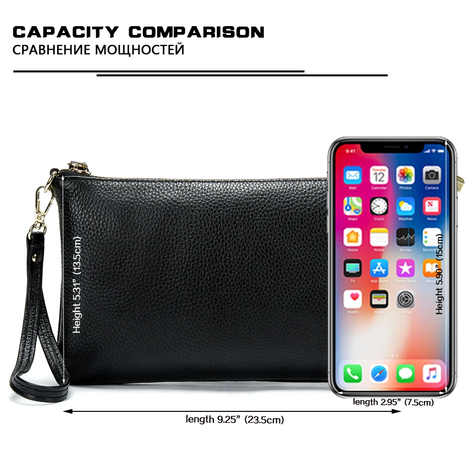 Wallet Female Card Holder Coin Purse Women Genuine Leather Long Wallet for Credit Cards Bag Purses for Women Shoulder Bags 39