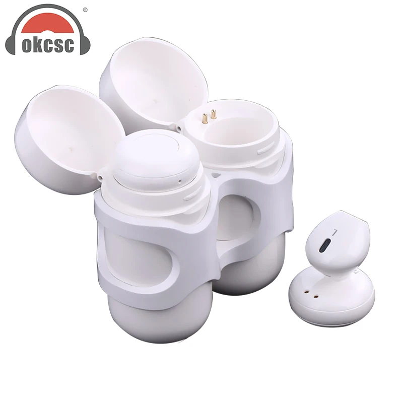 

OKCSC T-011 New arrival Wireless Bluetooth Mini Earphones With Power storage room Charging