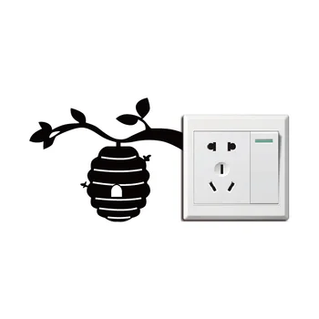 

KG-248 Natural Style Honeycomb Light Switch Sticker Cartoon Vinyl Wall Stickers for Kid Home Wallpaper