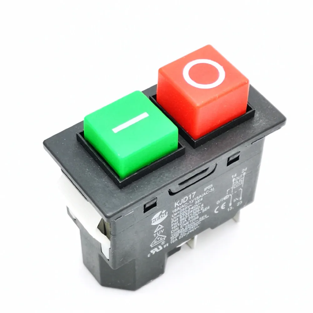 4pin IP55 220 240V 16A электромагнитный кнопочный предохранительный переключатель для