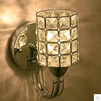

Modern Golden Silver Wall Light Corridor 3W AC85-265V LED Lamp Stair Corridor Crystal Wall Sconce
