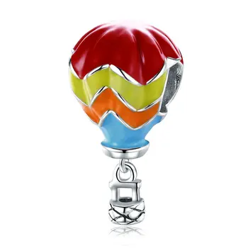 

100% 925 Sterling Silver Turkish Balloon Turkey Ball Enamel Beads Fit Pandora Bracelets Sterling Silver Jewelry SCC867