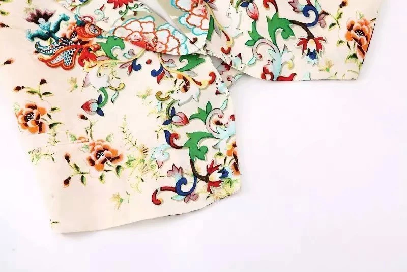 BONGOR LUSS Elegant Three  Quarter Sleeves Print Blazer Office Blazer High Quality Notched Neck High Street Blazer  (12)