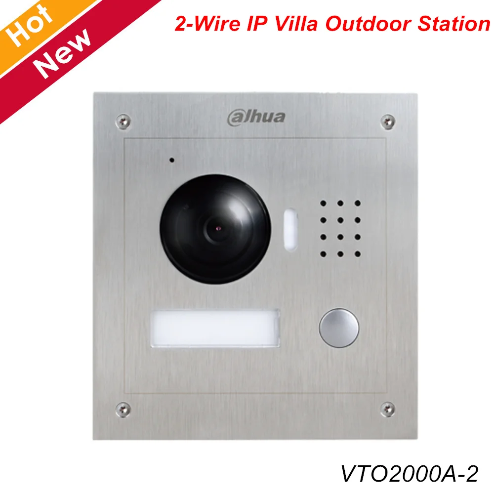 

Dahua VTO2000A-2 2 Wire IP Villa Outdoor Station HD CMOS camera Stainless steel panel Night vision Video Intercom APP Remote