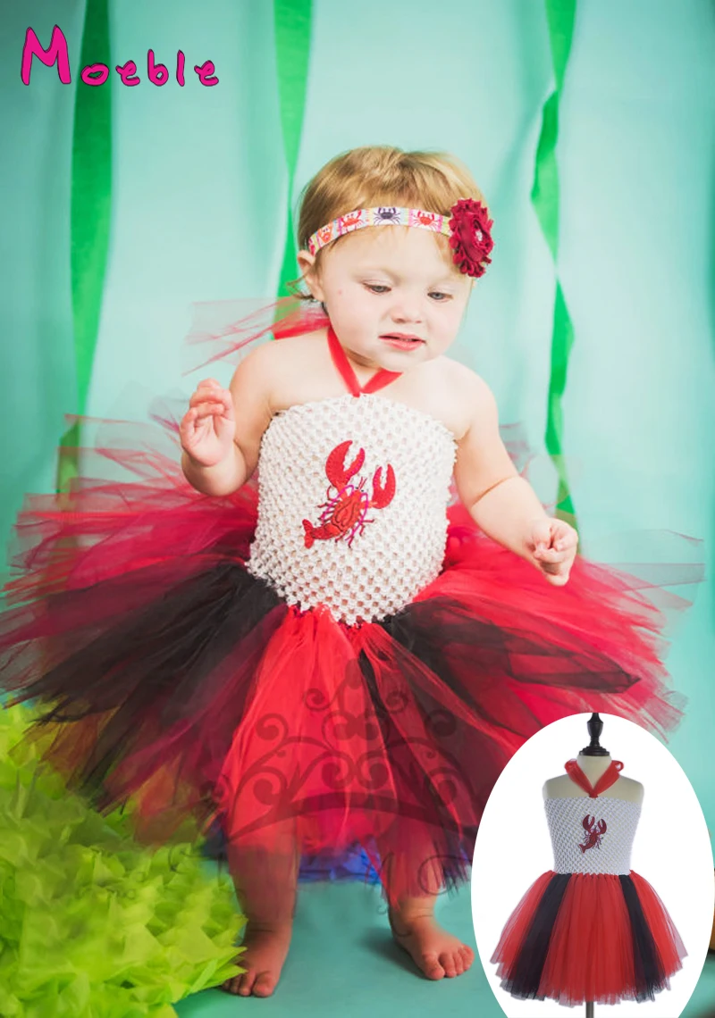 Red Mix Black Baby Girl Fancyy Lobster Tutu Dress Kids Girl Photo Props