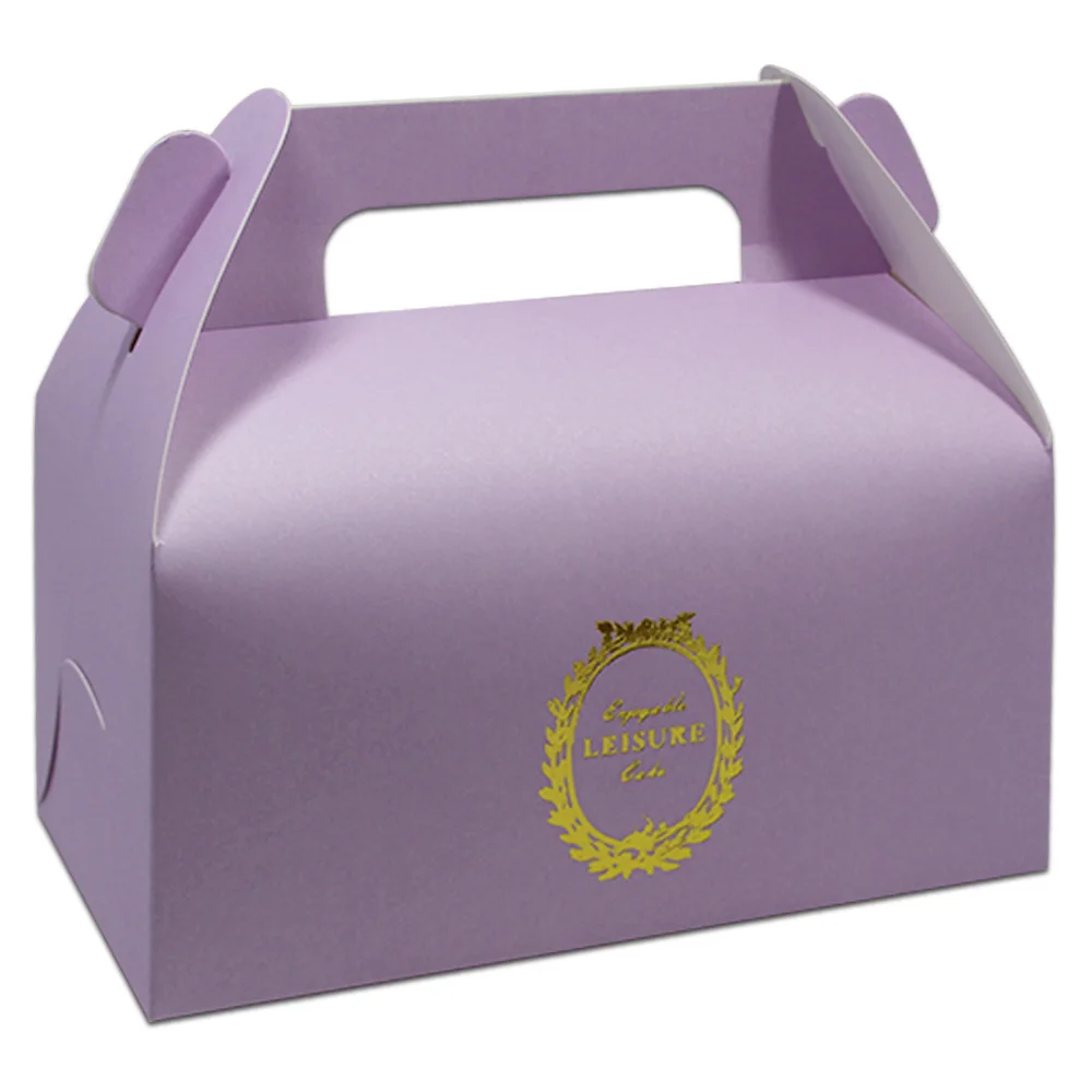 16.5x9x8 см белый/фиолетовый ручка коробки для Одежда для свадьбы, дня рождения подарок конфеты торт хранения Упаковка ручной работы Еда DIY Craft
