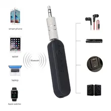 Мини комплект беспроводной связи bluetooth для автомобиля Hands Free 3,5 мм Jack AUX аудио приемник адаптер