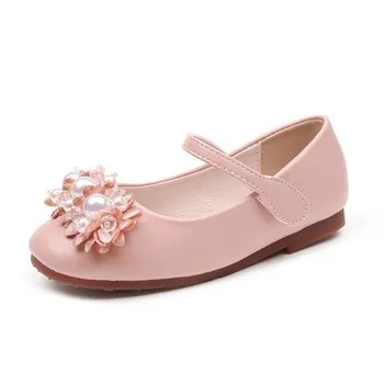 

New Girls Shoes Baby Princess Dance Single Shoes Children Leather Shoes Kids Low-heeled Microfiber Toddler Breathable 02A