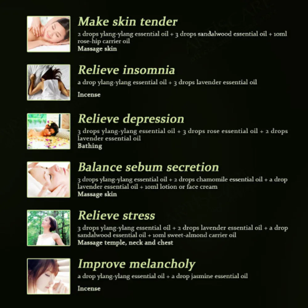 1 шт. ARTISCARE 10 мл 100% Pure & Natural Ylang ароматерапия с основными типами масел аромат уход за