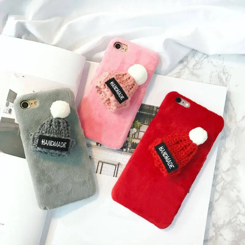 

Christmas Hat For Iphone 6 6s 7 8P X Xs Xr Max Simple Christmas Wool Hat Phone Case