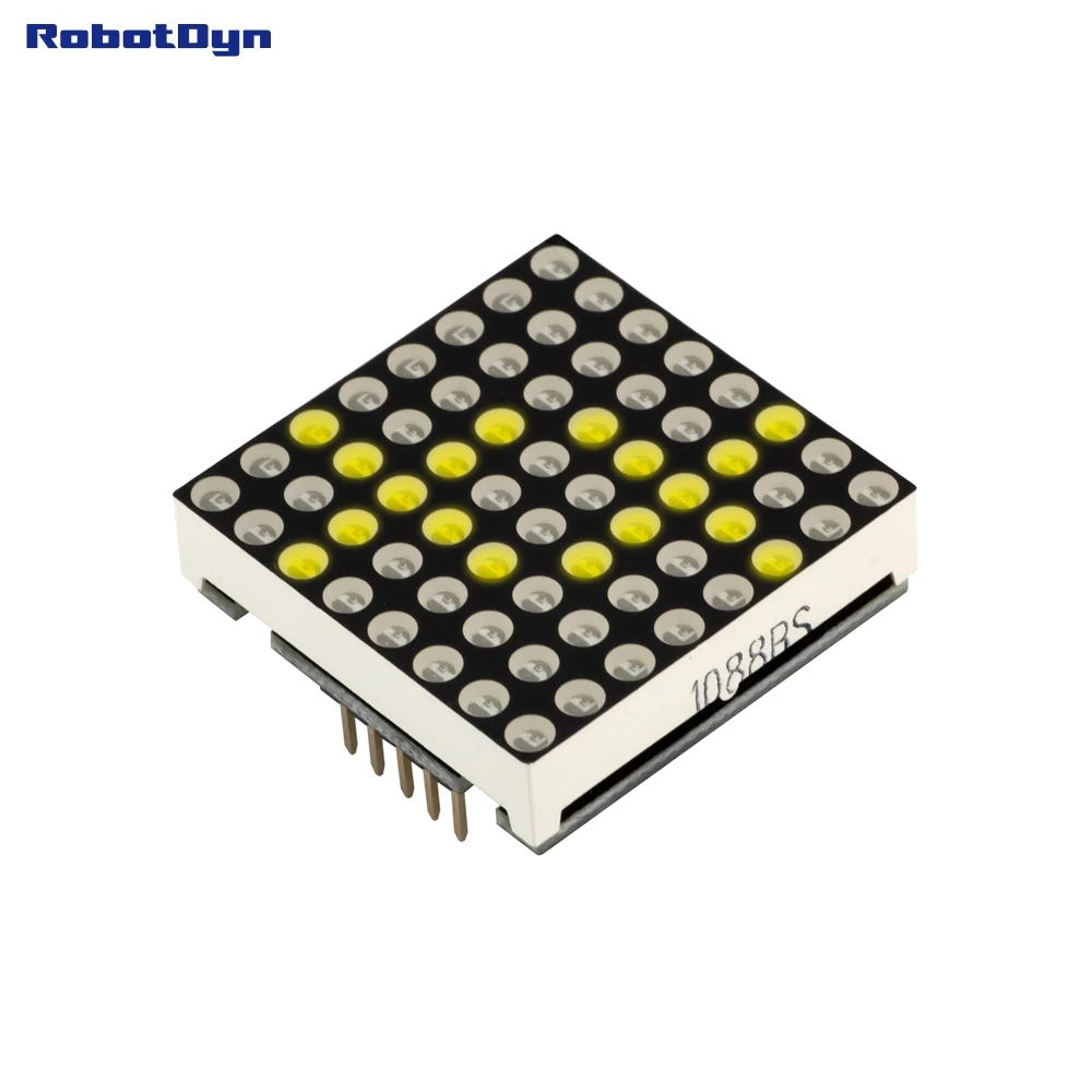 

Matrix LED 8x8 module. YELLOW color. 1.2" 32x32mm. Driver - MAX7219/7221