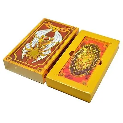 

Japanese Anime Kinomoto Sakura Card Captor Sakura action Figure printed Cosplay 55PCS the clow Cards Xmas gift New in Box yellow