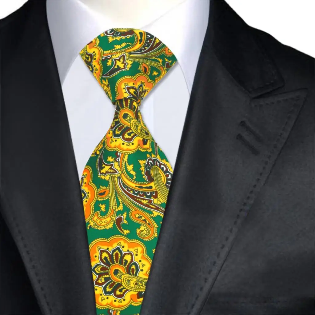 A 1267 Fashion Rainbow Colored Silk Gravatas Print Mens Ties Neck Ties