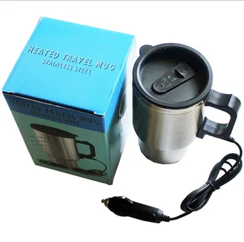 

CBJ car heater 12v 70W Hot sale 300mL metal Stainless Steel Car Electric heating Cup Hot Water Coffee Tea T-east 65degree