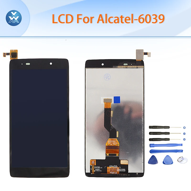 Black LCD for Alcatel OT6039 OneTouch Idol 3 6039 6039Y LCD display touch screen digitizer assembly