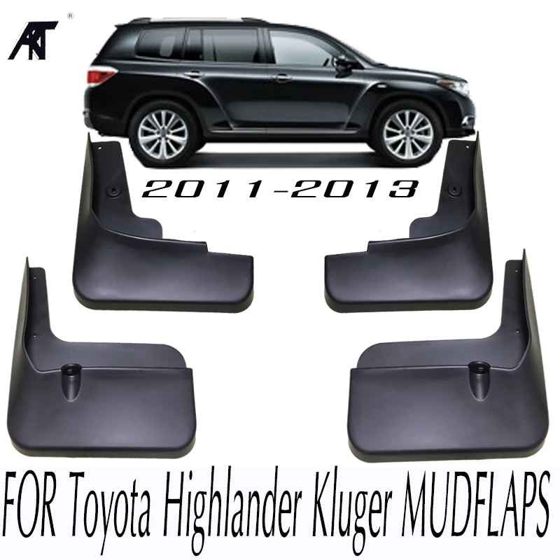 Splash Guards Full Set Front Rear For 2011-2013 Toyota Highlander Mud Flaps