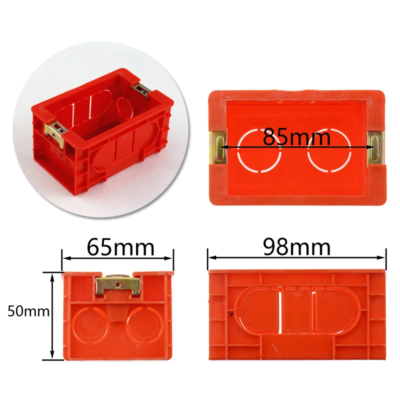 118 Тип США AU Стандартный внутреннего монтажа коробку обратно Кассета для 118 мм* 65 мм Стандартный настенный выключатель