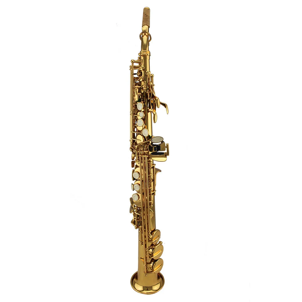 

Tide music beginner use gold lacquer straight soprano saxophone