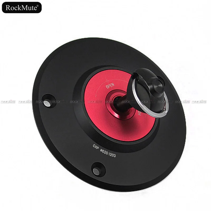 key lock fuel gas cap red 1