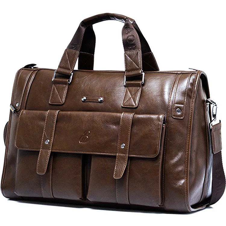 

Men Travel Bags Genuine Leather Man Travel Shoulder Bag Leather Luggage Tote Mens Bag Luggage Multifunction Travels Duffle Bags