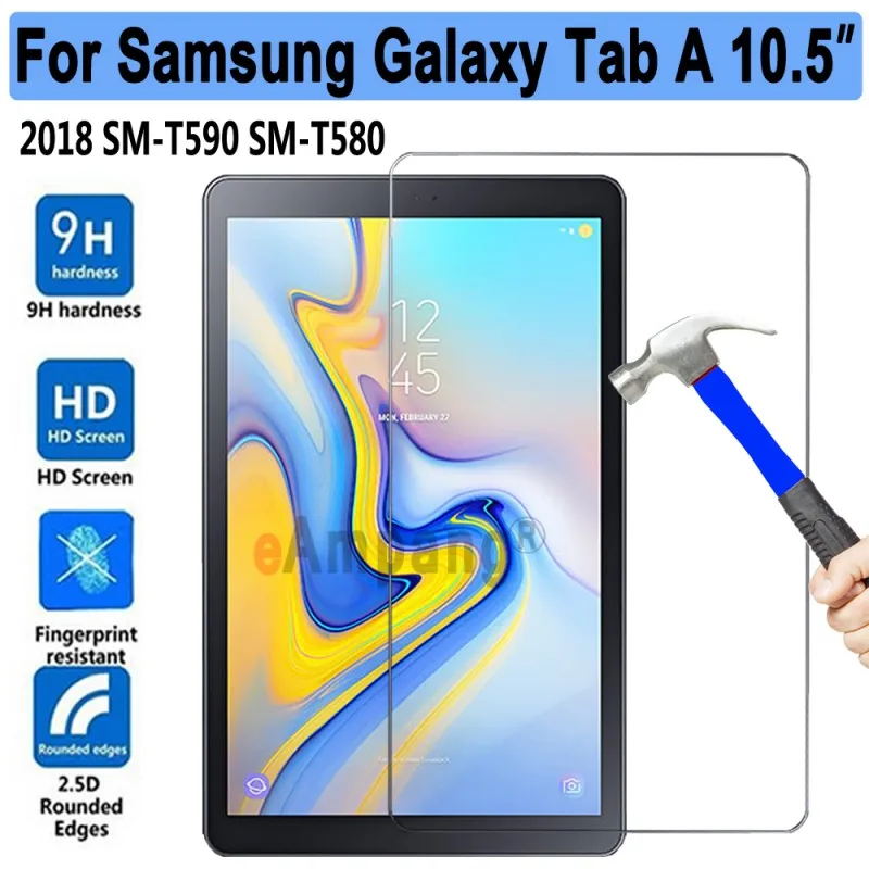 Новое закаленное стекло для samsung Galaxy Tab A/A2 10,5 SM-T590 T590 T595 протектор экрана планшета 9H закаленное защитное покрытие - Цвет: Прозрачный