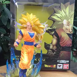 1 шт./лот аниме Dragon Ball Z Figuarts Zero Супер Saiyan 3 Гоку желтые волосы Сын Gokou ПВХ фигурку Прохладный Модель игрушечные лошадки куклы 17 см