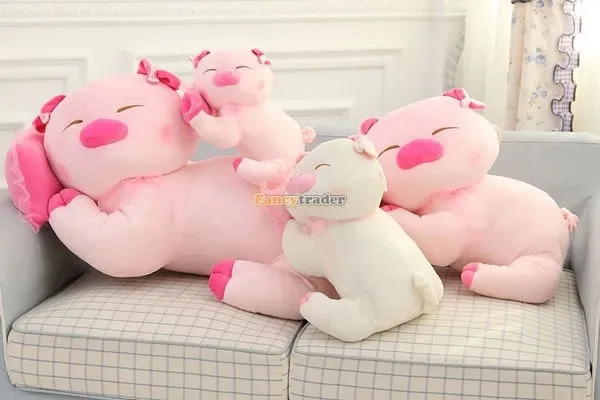 Fancytrader 35'' 90cm Super Lovely Giant Stuffed Plush Sleepy Pig, 2 Colors, Free Shipping FT50500 (8)
