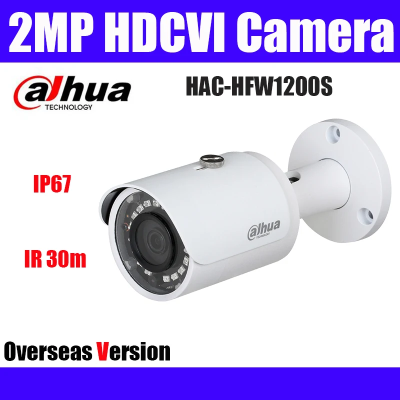 

Dahua HAC-HFW1200S 2MP Bullet HDCVI IR 30m 1080P Camera IP67 Waterproof CVI camera DH-HAC-HFW1200S