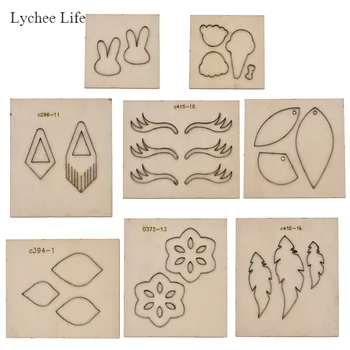 

Lychee Life Personality Steel Dies Cut Punching Tools DIY Handmade Wooden Cutting Mold Leather Crafts Accessories