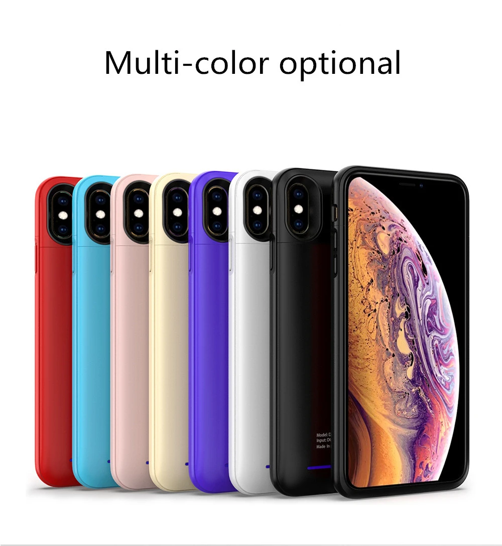5000 мАч ультра тонкий резервный банк питания чехол для iPhone XS MAX power Case Портативный Задний зажим зарядное устройство чехол