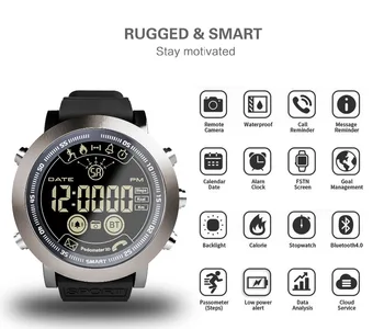

IP68 Waterproof Smartwatch for Men Woman Sport GPS Bluetooth Pulsemeter Smart Heart Rate Cardiac Altitude Monitor Round Watch