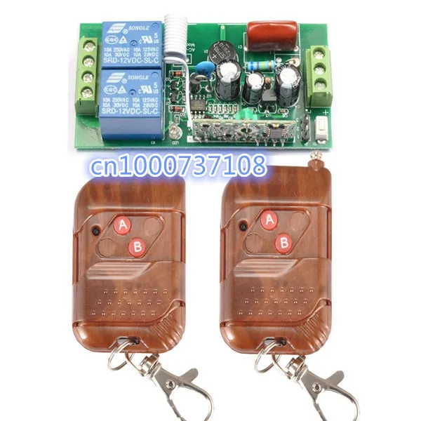 

220V 2CH RF Wireless Remote Control Switches Receiver and Transmitter With learning code ,433.92mhz /315mhz