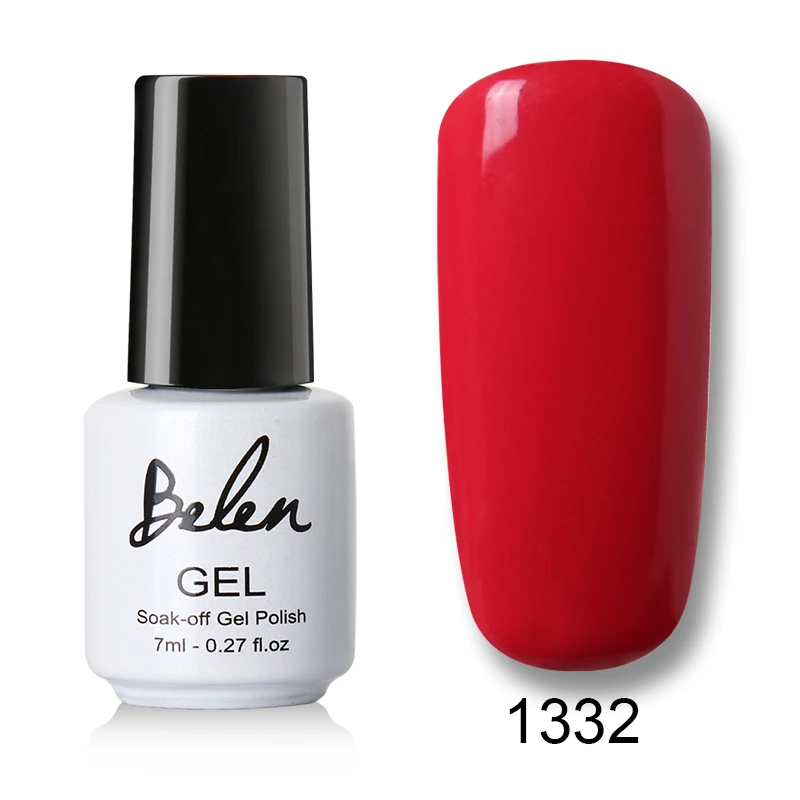 Belen 7 мл чистый цвет УФ-гель для ногтей полуперманентный лак штамповка Эмаль живопись гель лак геллак гель лак - Цвет: 1332