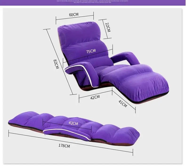 Foldable Living Room Sofa Bed Furniture Home Bedroom Lazy Bean Bag Chair Travel Leisure Couch Balcony/Bay Window Tatami Japanese